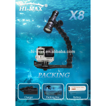 Hi-max Latest Magnetic Switch on/off Underwater Video Light 860lm